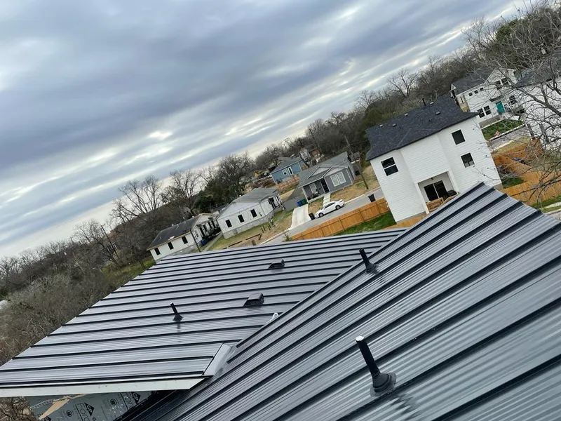 Standing seam metal roof panels with vents for Skylight Repair in Ellwood City